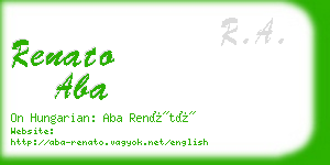 renato aba business card